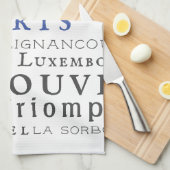 Paris und seine Sehenswürdigkeiten Geschirrtuch (Viertel Falte)