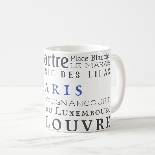 Paris und seine Sehenswürdigkeiten Kaffeetasse (VorderseiteRechts)