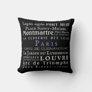 Paris und seine Sehenswürdigkeiten Kissen