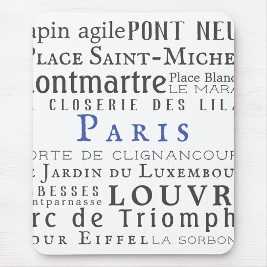 Paris und seine Sehenswürdigkeiten Mousepad (Vorne)