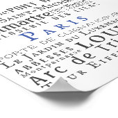 Paris und seine Sehenswürdigkeiten Poster (Ecke)