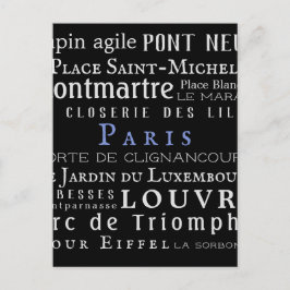 Paris und seine Sehenswürdigkeiten Postkarte