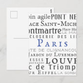 Paris und seine Sehenswürdigkeiten Postkarte (Vorne/Hinten)