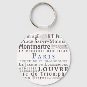 Paris und seine Sehenswürdigkeiten Schlüsselanhänger