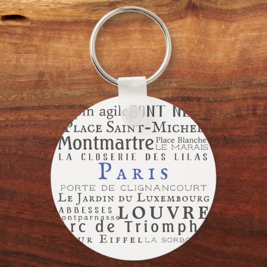Paris und seine Sehenswürdigkeiten Schlüsselanhänger (Vorderseite)