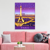 Paris unter dem Lila Sternenhimmel Leinwanddruck (Insitu (Wohnzimmer))