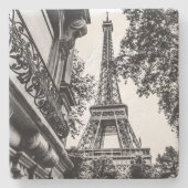 Paris Untersetzer in Schwarz und Weiß (Vorderseite)