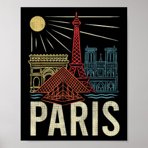 Paris Urlaub, Frankreich Ferien, Eiffelturm, Liebe Poster
