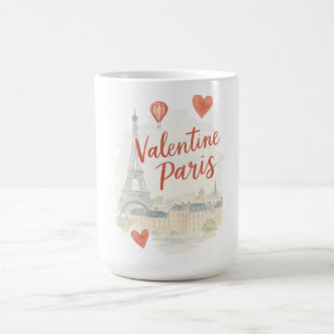 Paris Valentine Watercolor  – Eiffel Tower Liebe  Kaffeetasse