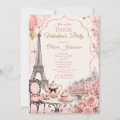 Paris Valentinsfeier Einladung (Vorderseite)
