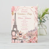 Paris Valentinsfeier Einladung (Stehend Vorderseite)