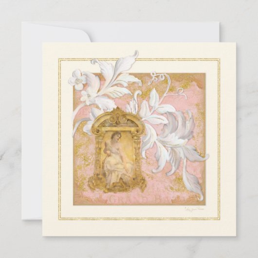 Paris Versailles Palace Teatro Party Brautparty Einladung (Rückseite)