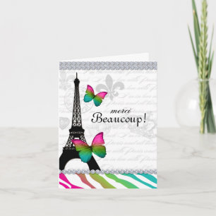 Paris Vielen Dank für Ihre Karte Eiffel Tower Butt