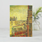 Paris View von Vincent's Room von Vincent van Gogh Einladung (Stehend Vorderseite)