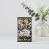 Paris viktorianischer Blumenschmetterling Visitenkarte (Stehend Vorderseite)