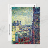 Paris, Vincent's Room Rue Lepic, Van Gogh Fine Art Postkarte (Vorne/Hinten)