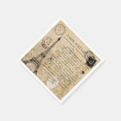 Paris Vintag Eiffelturm Serviette (Ecke)