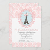 Paris Vintag Einladung (Vorne/Hinten)