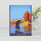 Paris Vintag Fontainebleau Karte (Stehend Vorderseite)