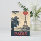 Paris Vintag Postkarte (Stehend Vorderseite)