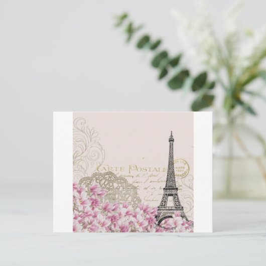 Paris Vintag Postkarte (Stehend Vorderseite)