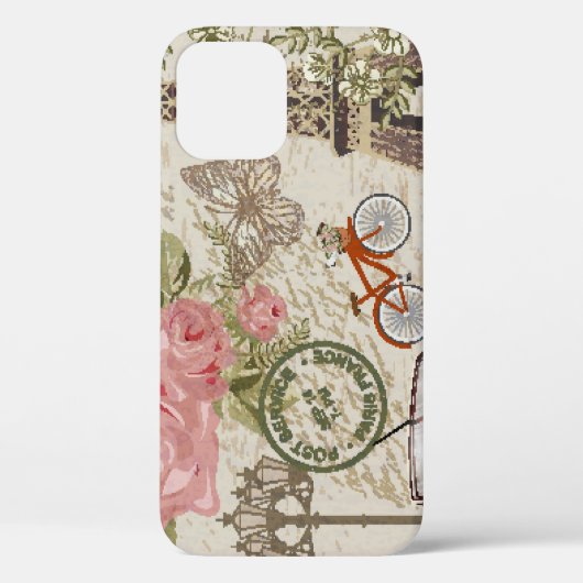 Paris Vintag: Postkartenstil Case-Mate iPhone Hülle (Rückseite)