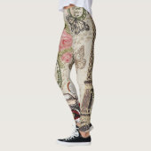 Paris Vintag: Postkartenstil Leggings (Links)