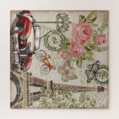 Paris Vintag: Postkartenstil Puzzle (Horizontal)