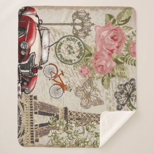 Paris Vintag: Postkartenstil Sherpadecke
