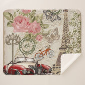 Paris Vintag: Postkartenstil Sherpadecke (Vorderseite (Horizontal))