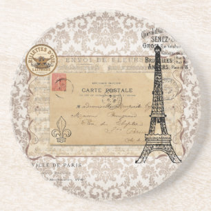 Paris Vintag Shabby Chic Eiffel Tower Getränkeuntersetzer