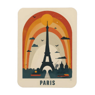 Paris Vintage-Kunstpostkarte Magnet