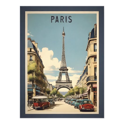 Paris Vintage-Plakat Fotodruck (Vorne)
