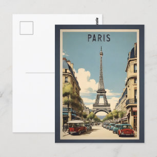 Paris Vintage-Plakat Postkarte