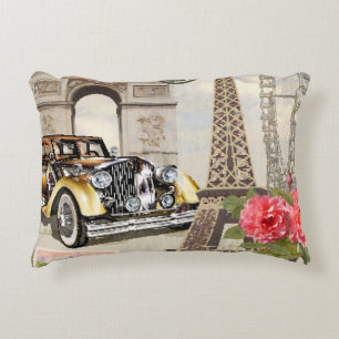 Paris Vintage-Plakat. vintage, plakat, paris, alt, Dekokissen