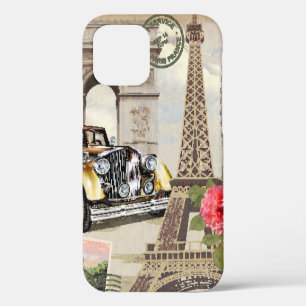 Paris Vintage-Plakat. vintage, plakat, paris, alt, iPhone 12 Hülle