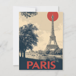 Paris vintage postkarte