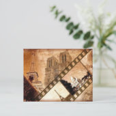 Paris Vintage Postkarte (Stehend Vorderseite)
