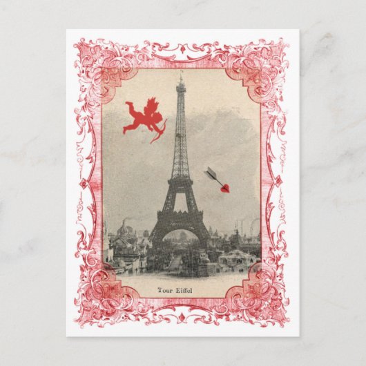 Paris Vintage Postkarte (Vorderseite)