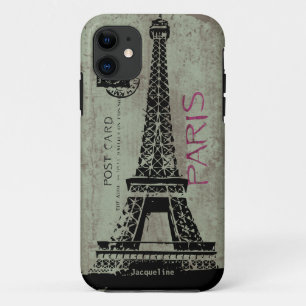 Paris Vintage Postkarte Eiffelturm Case-Mate iPhone Hülle