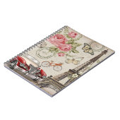 Paris Vintage Postkarte. Notizblock (Linke Seite)