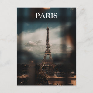 Paris Vintage Reise Tourismus Fügen Postkarte