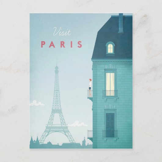 Paris Vintage Reisen Poster - Kunst, Dichtung und Postkarte (Vorderseite)