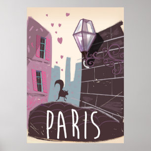 Paris Vintage-Reiseposter Poster