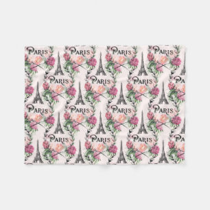 Paris Vintage Rosa-Rosa-Fleece-Decke Fleecedecke