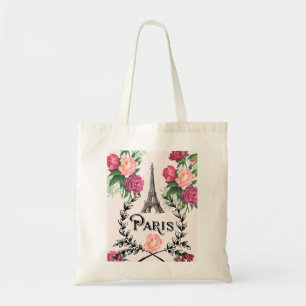 Paris Vintage Rosa Tote-Tasche Tragetasche