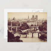 Paris Vintage Sehenswürdigkeiten Postkarte (Vorne/Hinten)
