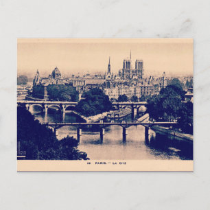Paris Vintage Sehenswürdigkeiten Postkarte