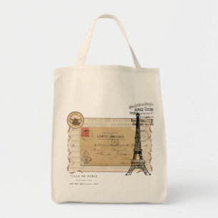Paris Vintage Shabby Chic Eiffel-Turm Tragetasche
