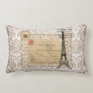 Paris Vintage Shabby Chic Eiffelturm Lendenkissen